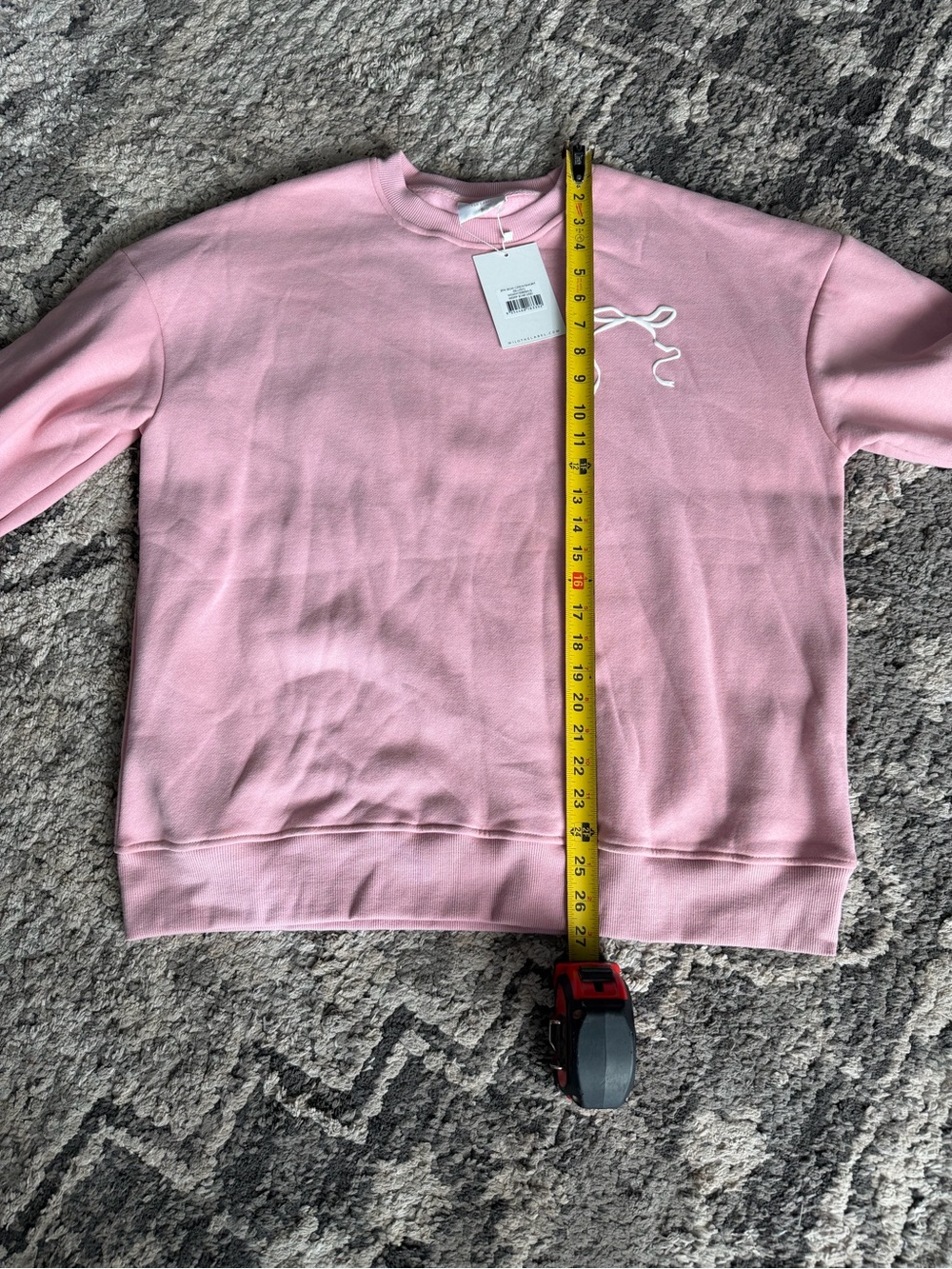 SET- Wilo The Label blush pink crewneck and shorts set - Picture 10 of 11